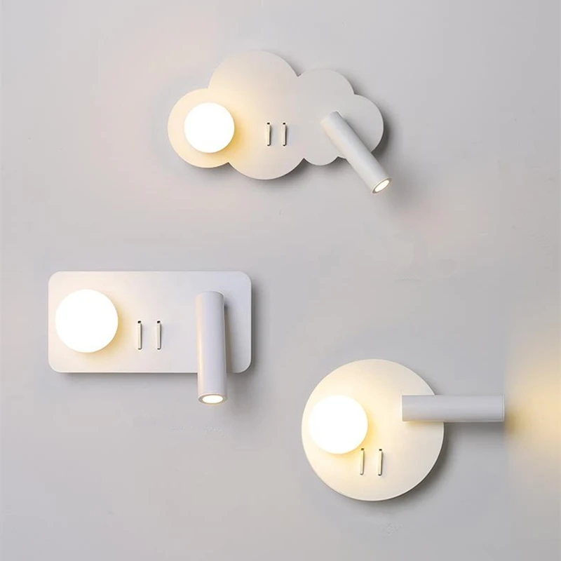 Cloud wall lamp Nordic ins wind minimalist bedside lamp modern minimalist boys and girls children's room bedroom wall lamp