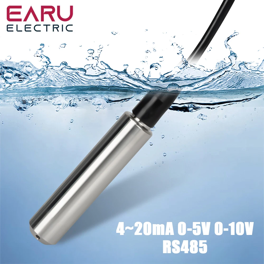 Sensor de Nível 420ma 05v 010v Rs485 Saída Transmissor de Nível Líquido Sensor de Nível de Água Sonda Detector Controlador Interruptor Flutuante