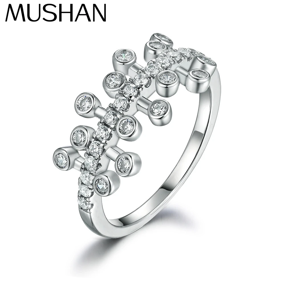 

Ювелирное кольцо MuShan класса люкс из стерлингового серебра 925 пробы с цирконом 7А, позолоченное 18-каратным розовым золотом, для девушки, в стиле «Принцесса», изысканное ювелирное украшение