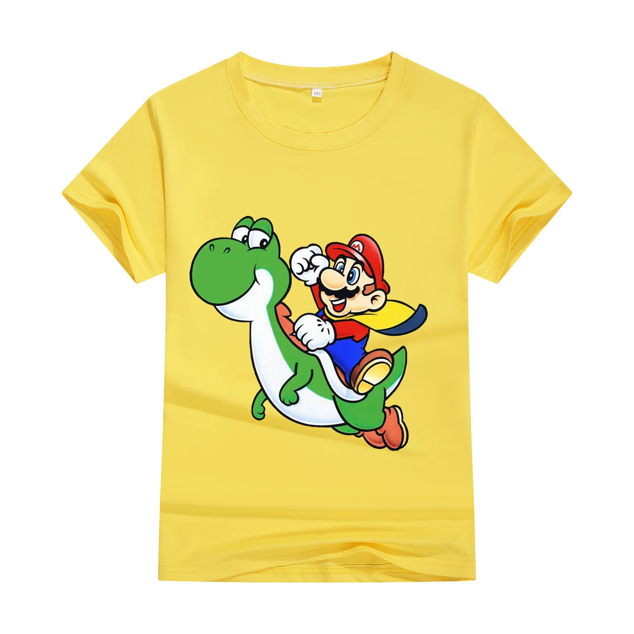 New Super Mario Cartoon T-shirt Kids Summer Fashion Girls Boy Tops Mario Bros T-shirt Cotton Children Casual Short SleeveTees