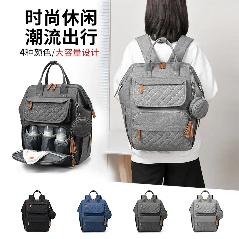 Mamatas met grote capaciteit Multifunctionele draagbare moederopbergrugzak Melkfles Luier Moeder Kerstmis met meerdere compartimenten