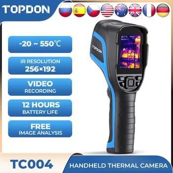 TOPDON TC004 مستشعر التصوير الحراري بالأشعة تحت الحمراء كاشف التدفئة الأرضية كاميرا التصوير الحراري درجة الكمبيوتر تحليل الصور