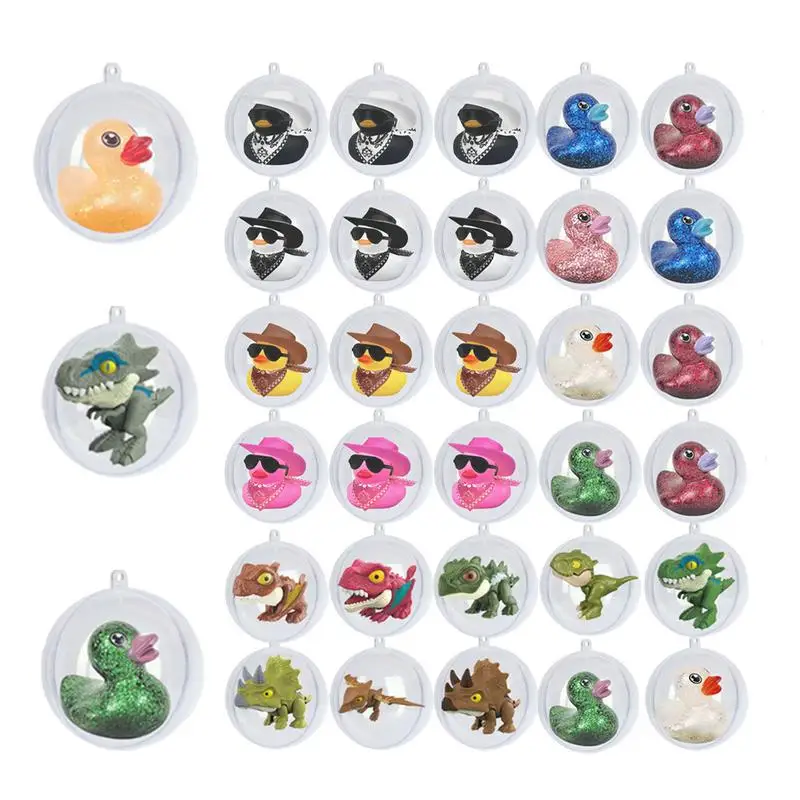 Fillable Ornaments Balls Craft Ball Ornaments Balls With Duck Figures Christmas Balls Fillable Ball For Children Boys Girls