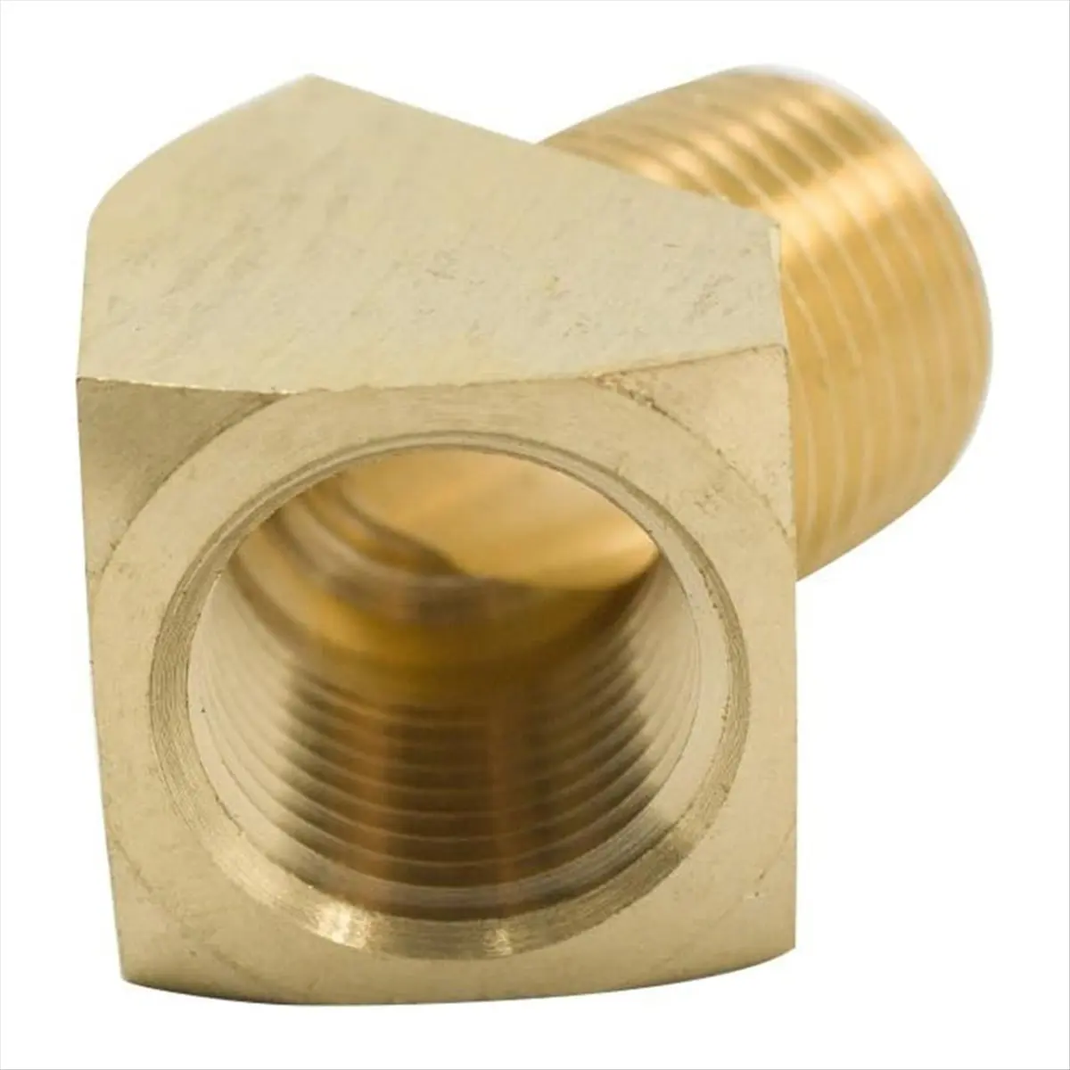 T32C New 45 Degree Street Elbow 1/8 Inch NPT Male X 1/8 Inch NPT Female Brass Pipe Fitting Pack of 2