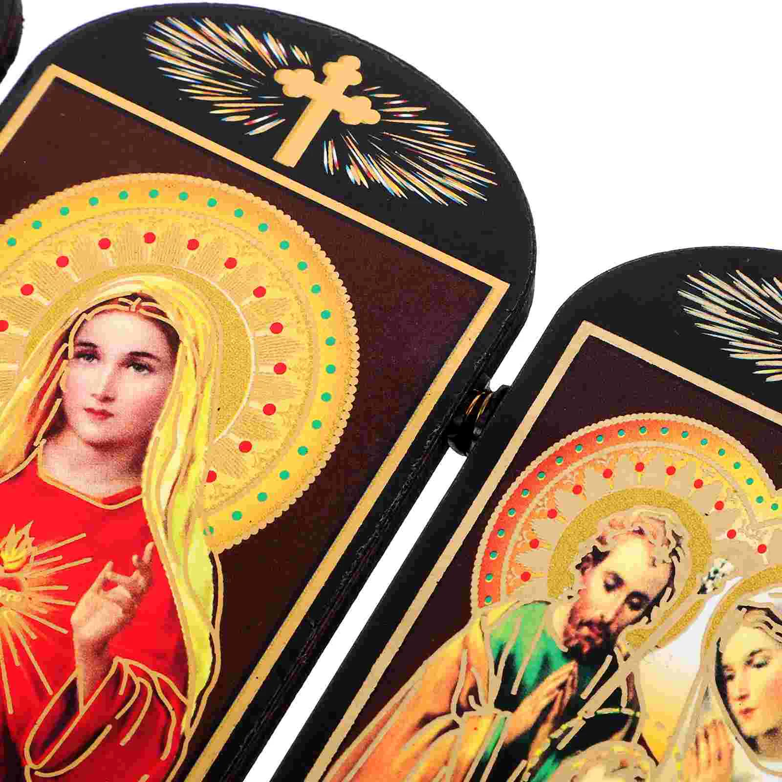 Catholicism Adornment Maria Madonna Wooden Plaque Decor Religious Plaques Board Church Desktop Decoration