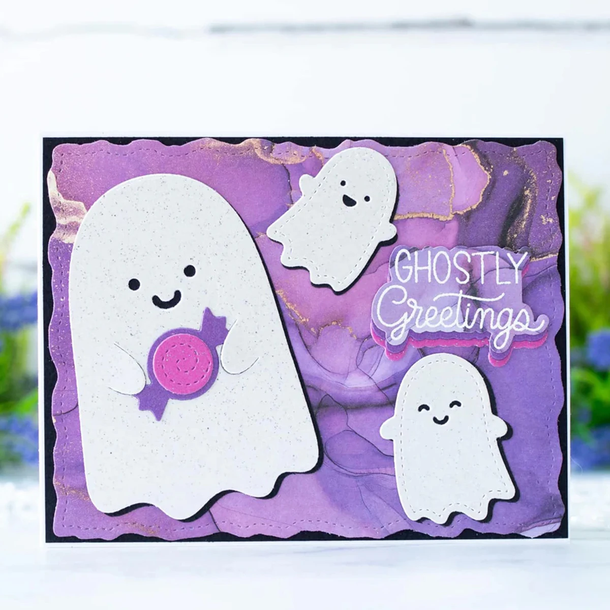 Addycraft Metalowe matryce do wycinania Ghost Holder Die Set Scrapbook papier rzemieślniczy nóż forma ostrze dziurkacz szablony matryca