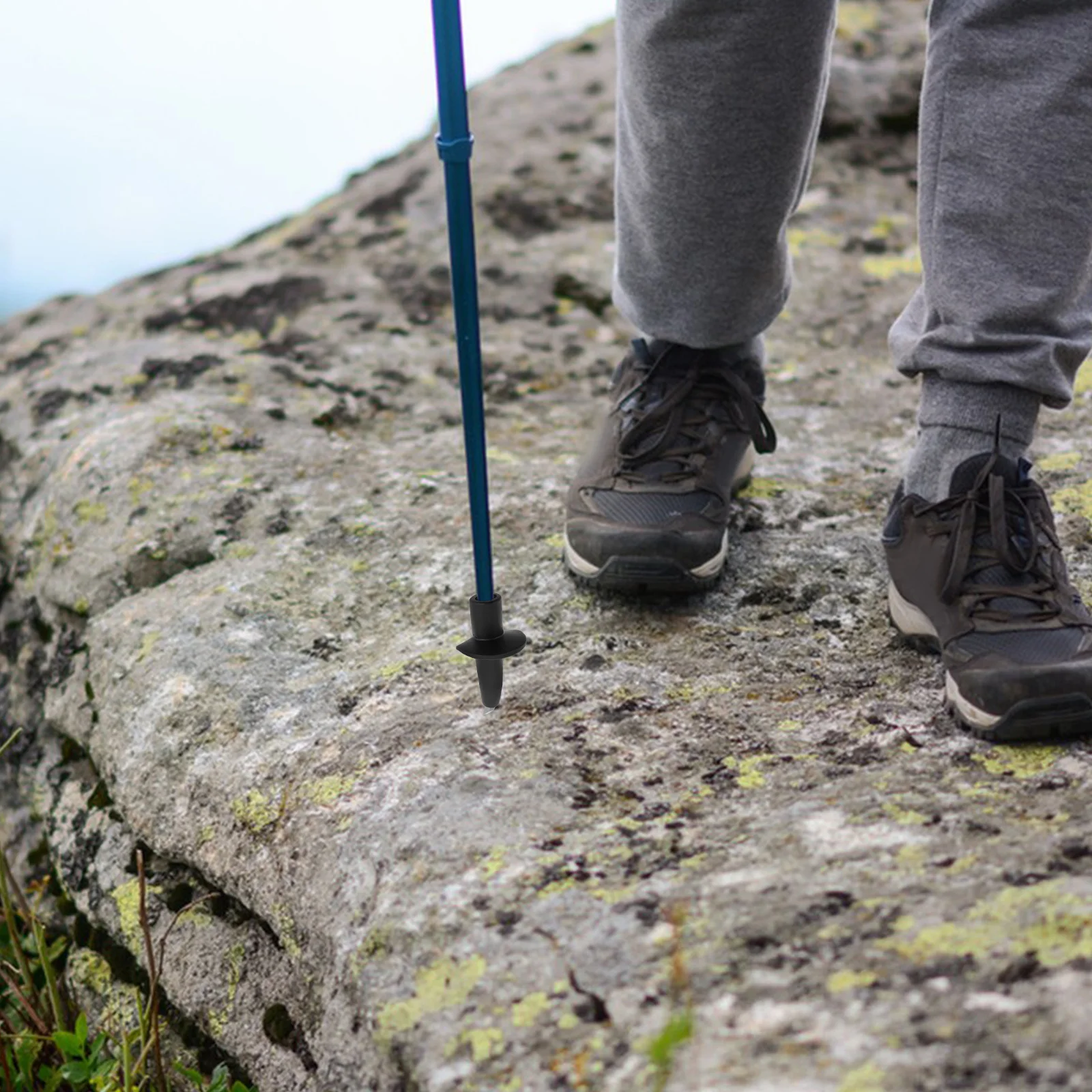 

Carbon Fiber Hiking Stick Tips Universal Trekking Pole Tips Enhanced Grip Stability Durable Complex Terrains Outdoor Adventures