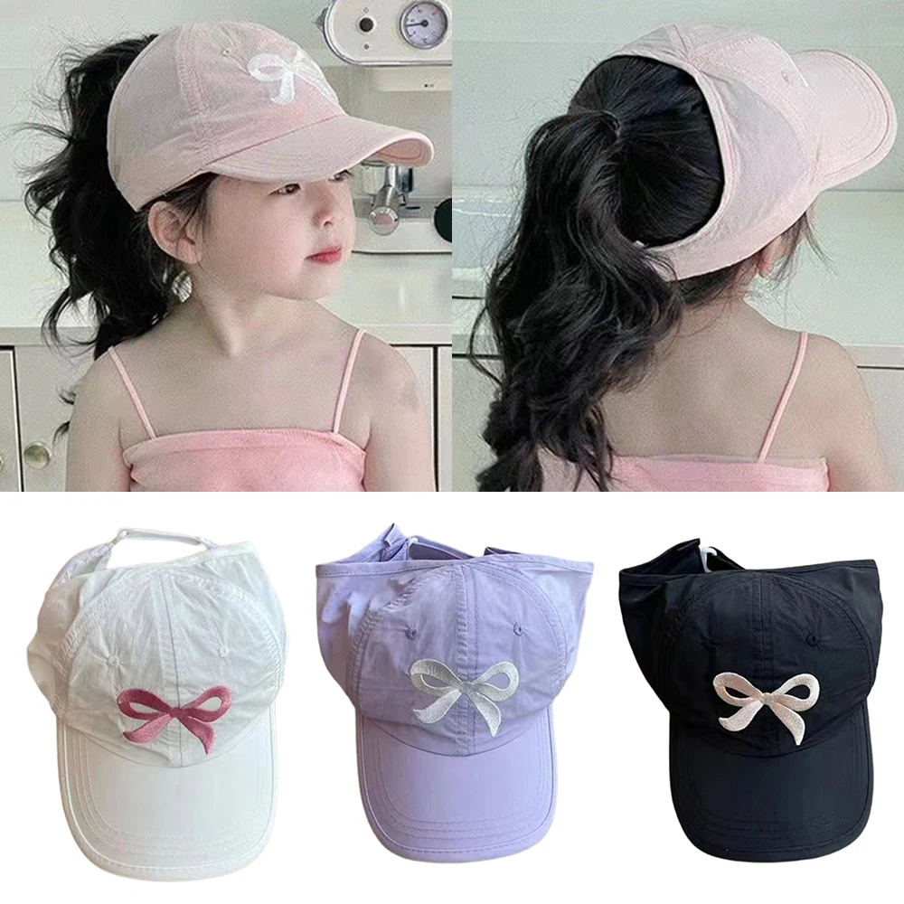 Children Sun Visor Hats Children Summer High Ponytail Baseball Cap Casual Simple Breathable Sunshade Kid Caps Gorras Para Mujer