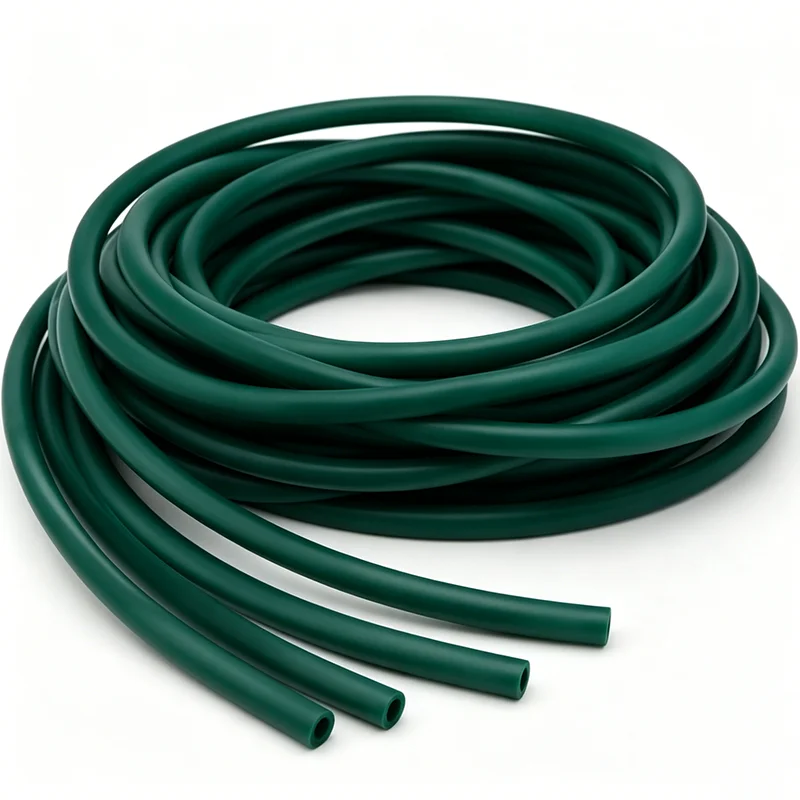 Deep Green Natural Latex Tube, Inner Diameter 1.6-4mm, Laboratory Drainage Equipment Tied with Elastic Rubber Tube