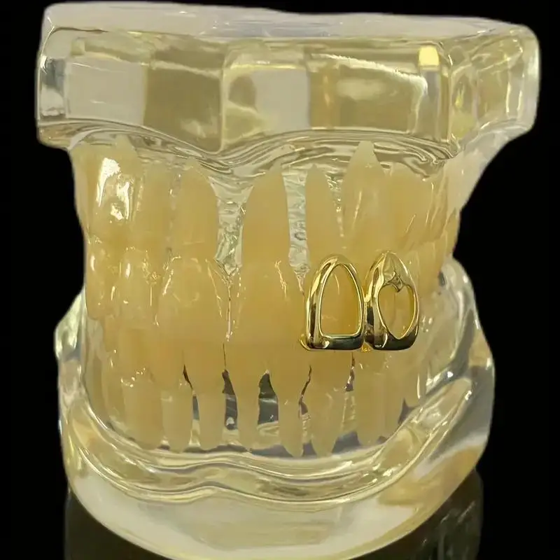 Hohle Herz-Stern-Zahnschmuck-Grillz, Doppelkappe, Strass-Zahnschmuck, Hip-Hop, glitzernde Zahnverzierung für Bühnenshows und Partys – Detail 3