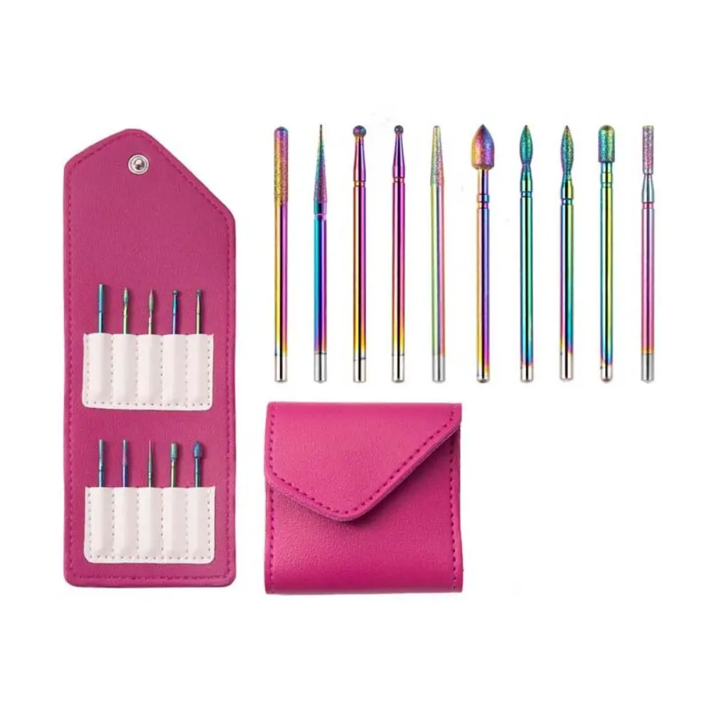 

10Pcs/set Gel Removal Polishing Cuticle Nail Polishing Head Electric Nail Grinder Accessories Ceramic Nail Drill Bits