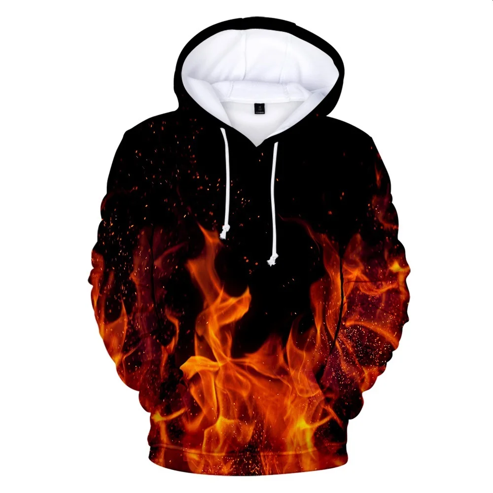 Blue Flame Hoodie Men Women Streetwear Hip Hop Youth Sweatshirt Harajuku Fashion Y2k Hoodies Autumn Pullovers Kids Adult Clothes