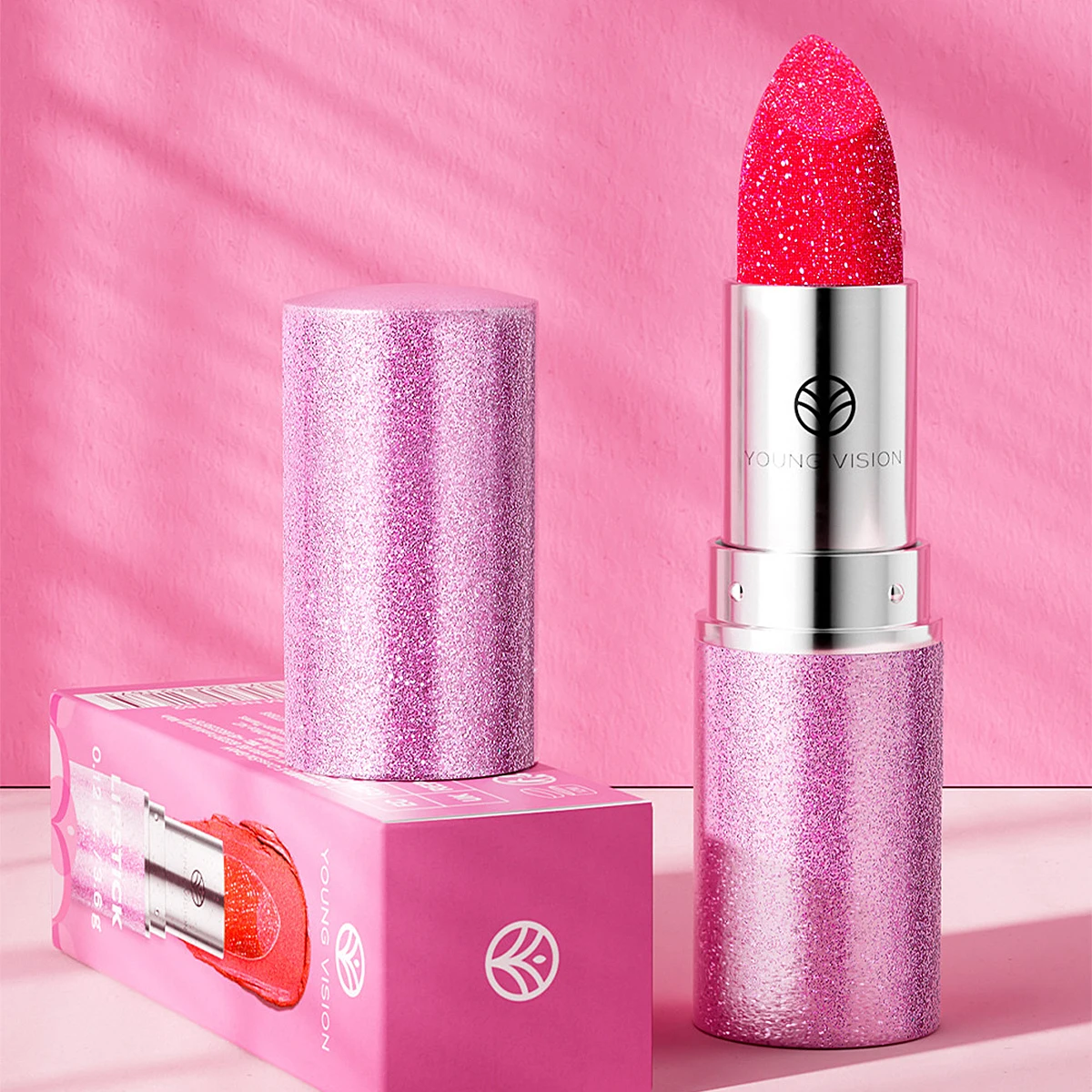 6 ألوان أحمر شفاه لامع ناعم، أحمر شفاه لؤلؤي متعدد الأغراض للوجه