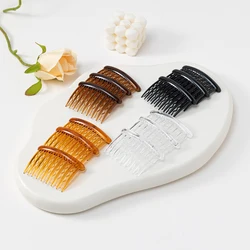 12PCS Vintage Boutique Lacquer Four Color 17 Teeth Plastic Hair Comb Girls Headdress Fashionable Temperament Women  Accessories