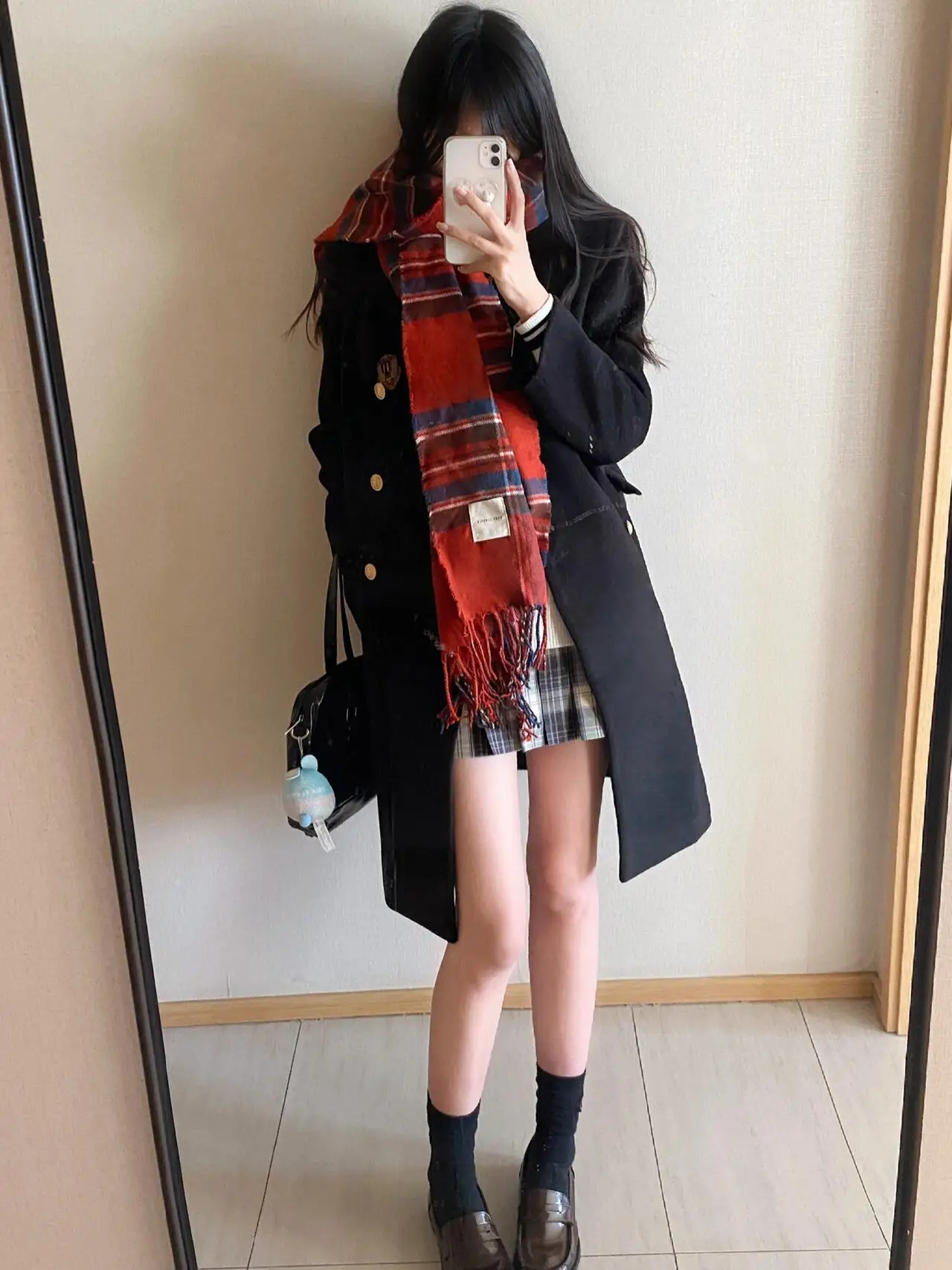 

Thiened Woolen Coat Jaet Korean Sle Commute Slim Fit Long Sve Double Breasted Pure Color Women's Faion Outerwear