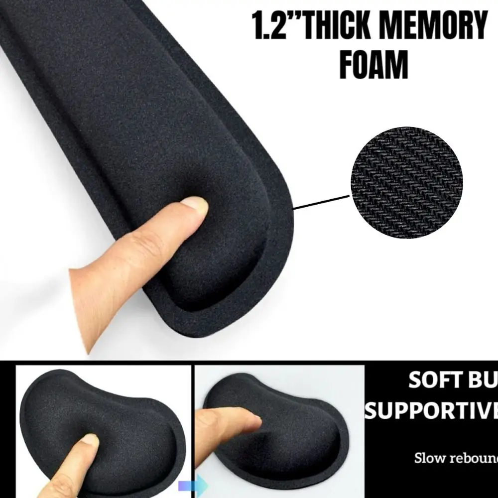 3Pcs Cloud Shape Keyboard Wrist Rest Set Non-Slip Base Soft Mouse Wrist Support Pad with Cup Coasters Slow Rebound