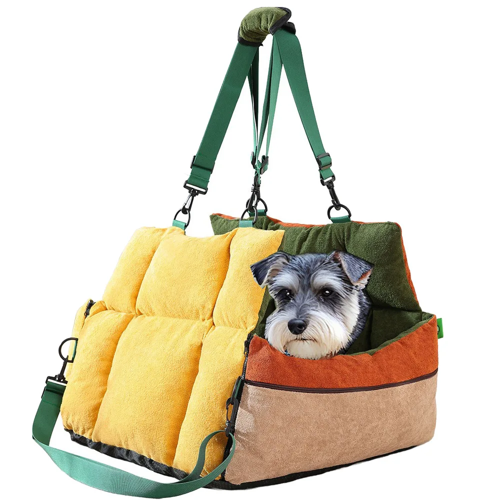 

Легко очищаемая кровать для домашних животных для автомобиля и дома, водонепроницаемый коврик из ткани тефлона, трансформируемый коврик-переноска для собак и кошек, моющиеся в машине, дорожные принадлежности