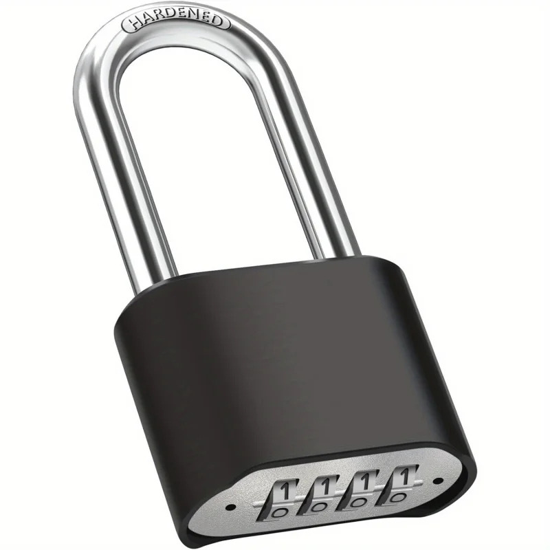 Heavy Duty Weatherproof Combination Padlock - Hidden Code Resettable Lock for Gate/Garage, Zinc Alloy