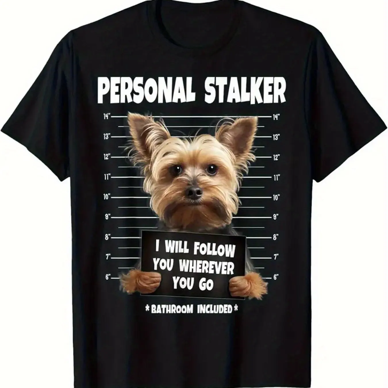 

Yorkshire Terrier Lovers Printed T-Shirt Casual Men T-Shirt Round Neck Cotton Short-Sleeved Fashion T-Shirt Christmas Gift