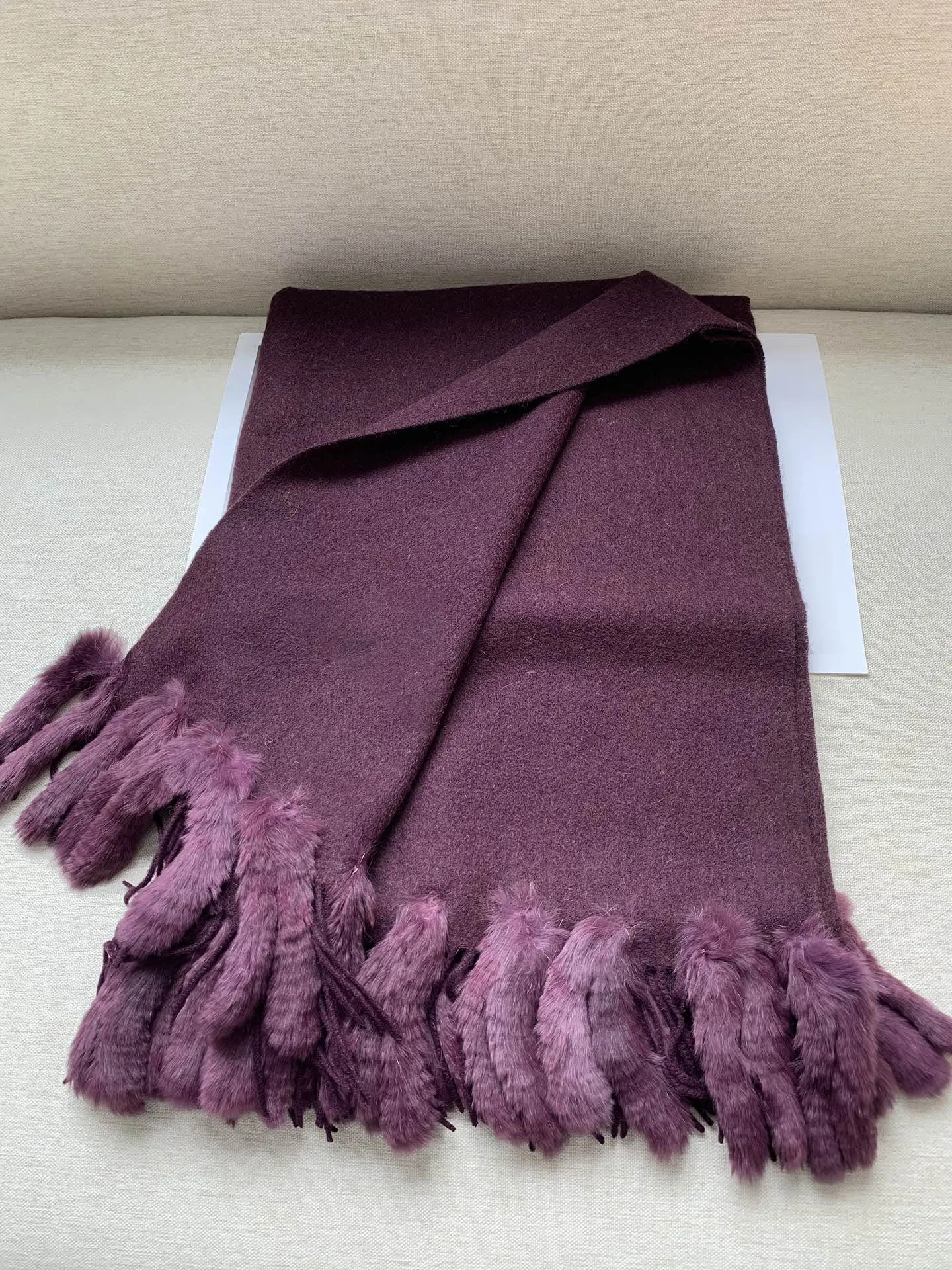 New High-Quality Wool Splicing Tassel Shawl For Autumn And Winter Size 70*200