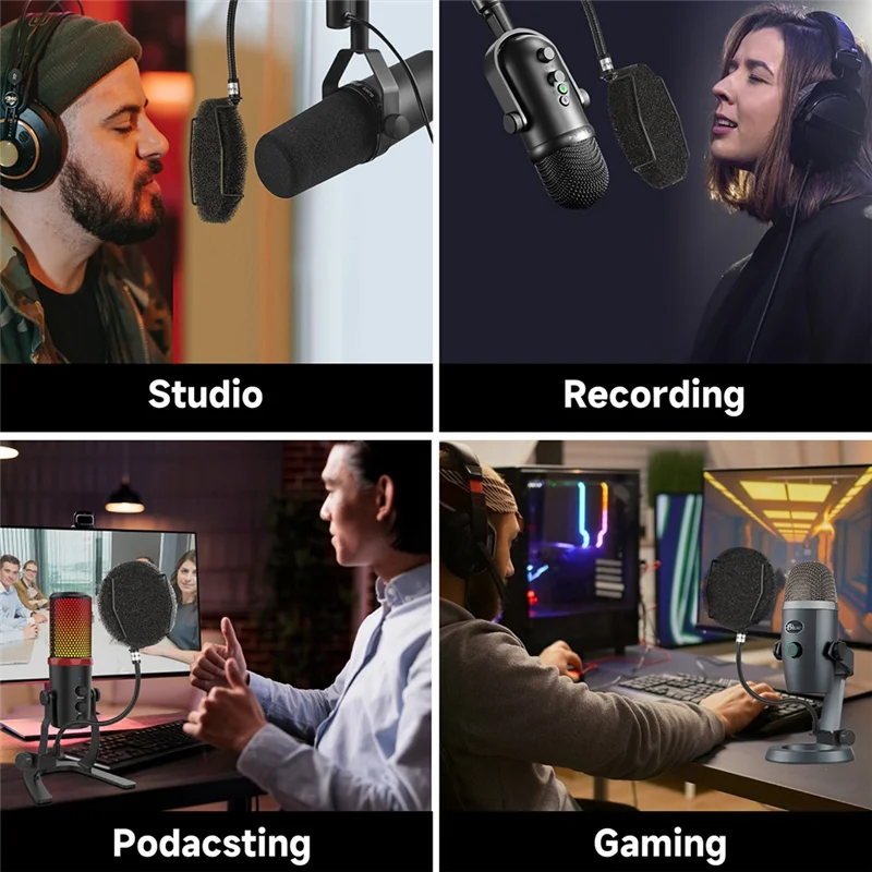 【Must-Haves】High Quality Microphone  Filter Metal  Filter Shield Windscreen  Filter For USB Microphone Podcast Micropho