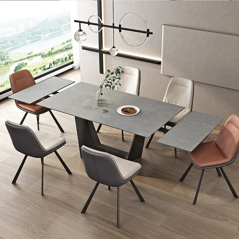 

Luxury Extendable Dining Table 6 Seater Sinered Stone Dining Table Set 6 Chairs China Furniture Guangdong