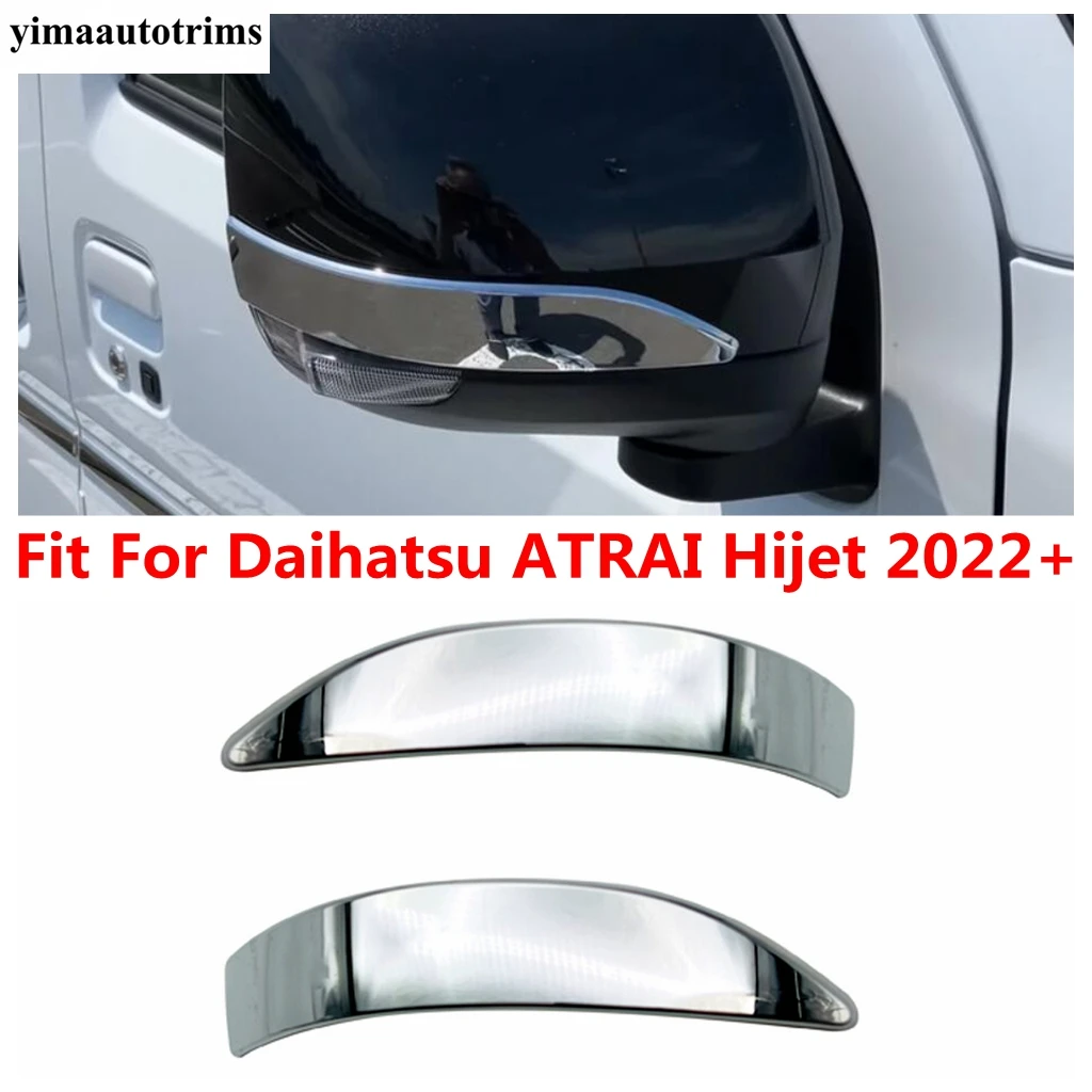 

Door Side Rearview Mirror Strip Decoration Cover Trim For Daihatsu ATRAI Hijet 2022 - 2024 ABS Chrome Accessories Exterior Kit