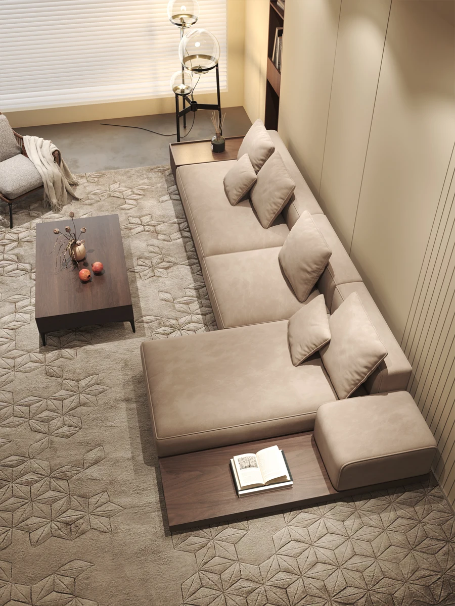 أريكة Wabi Sand على الطراز الياباني من القماش الخشبي الصلب، فيلا كبيرة، أرضية مسطحة، شقة صغيرة B & B، أريكة إبداعية فاخرة خفيفة