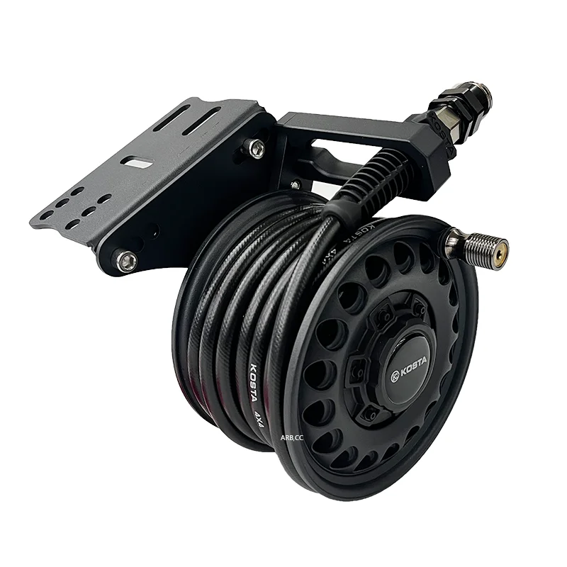 Retractable Offroad Air Hose Reel All-Terrain Heavy Duty Auto Rewind Tire Inflation Hose Reel for 4x4 ATV UTV RV KOSTA