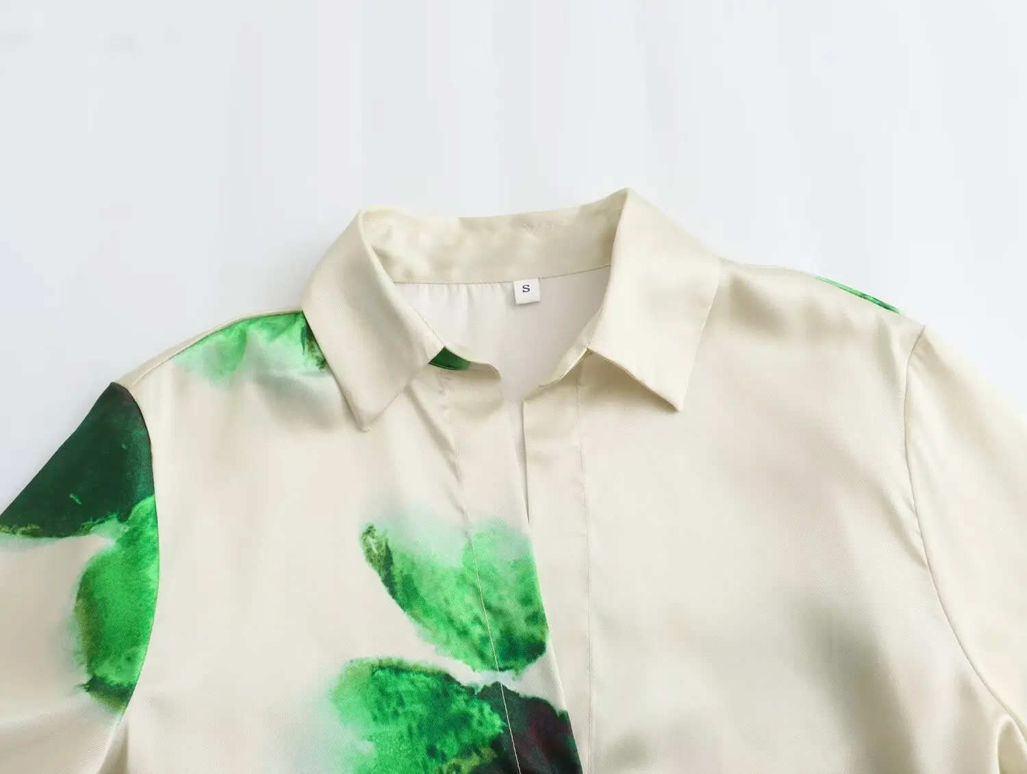 JNLEAOG Casual Print irt Women's Faion Street Sle Polyester Long Sve Floral Patterned Drapey Versatile Autumn New Ar...