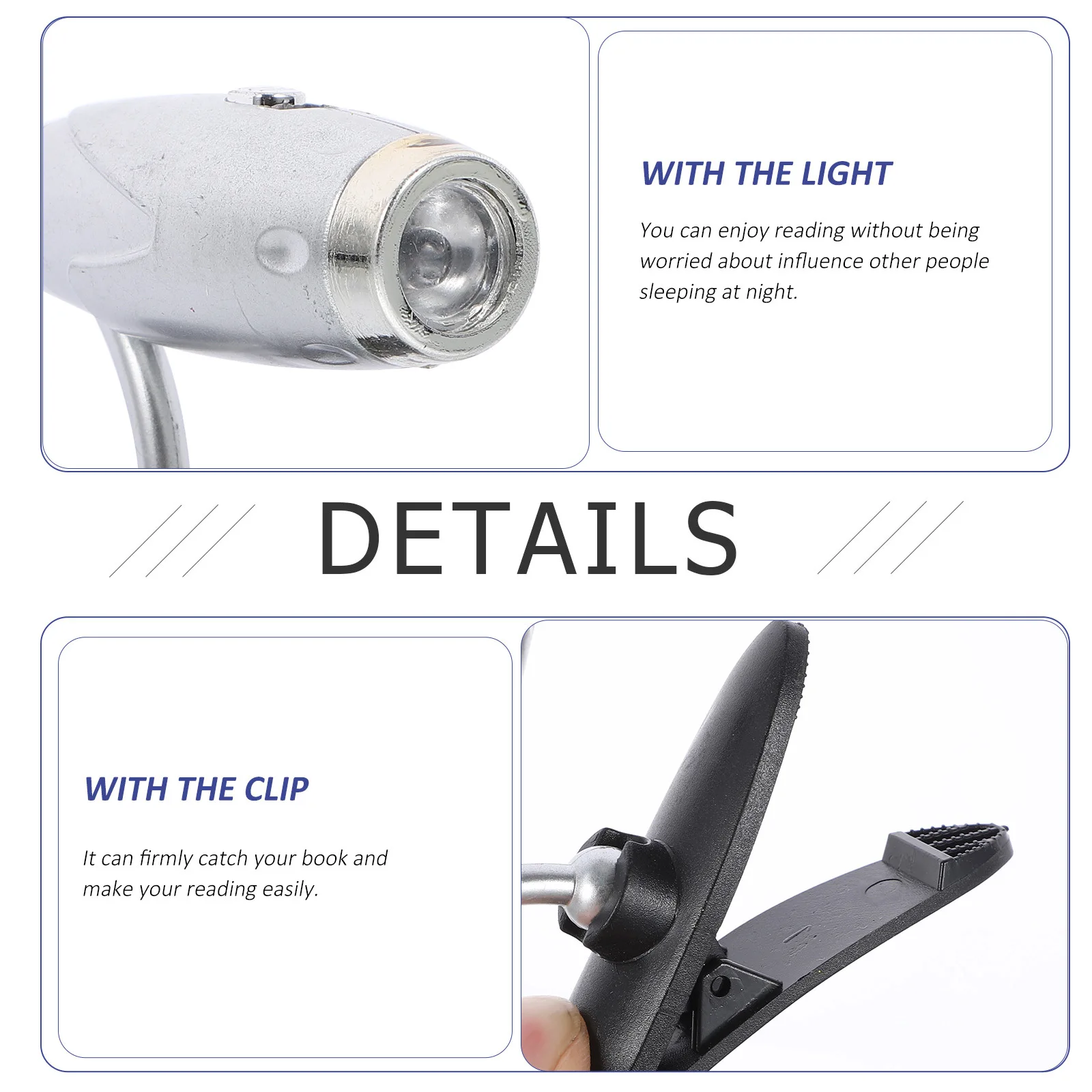 Clip Book Light Mini Led Reading Lamp For Night Use Portable Lightweight Small Book Light For Students Readers Clip On