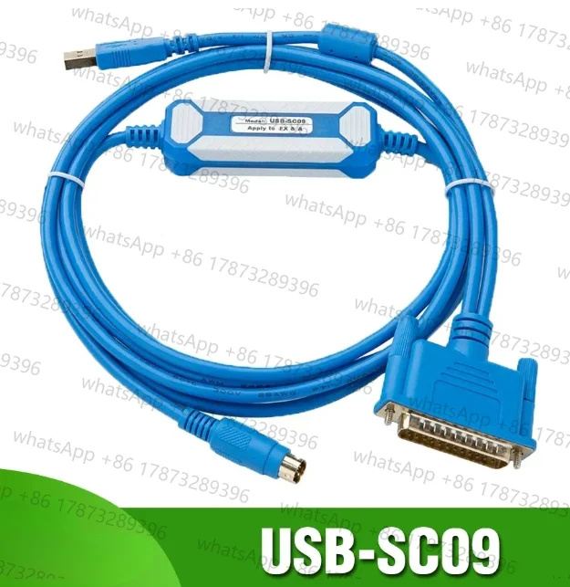 Cable de Programación USB-SC09 para PLC Serie FX/A FX0 FX0S FX1S FX0N FX1N FX2N, Línea de Descarga con Puerto RS232