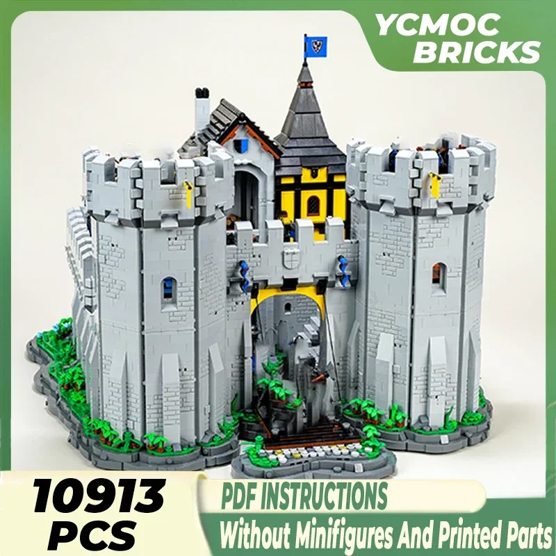 Moc Building Blocks Castle Model Black Falcon's Fortress Technical Bricks DIY Assembly Christmas Toys For Child Holiday Gifts