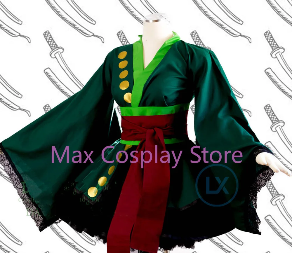 Max Anime Cosplay Costume Zoro Lolita Kimono Dress Full Sets Custom Made Female Halloween Gift Custom size