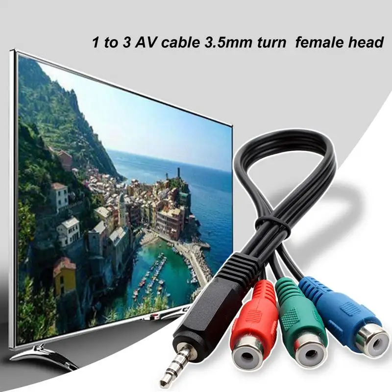 Adaptador fêmea cabo de áudio e vídeo simples design claro cabo adaptador de vídeo macio conector fêmea cabo de áudio e vídeo áudio puro