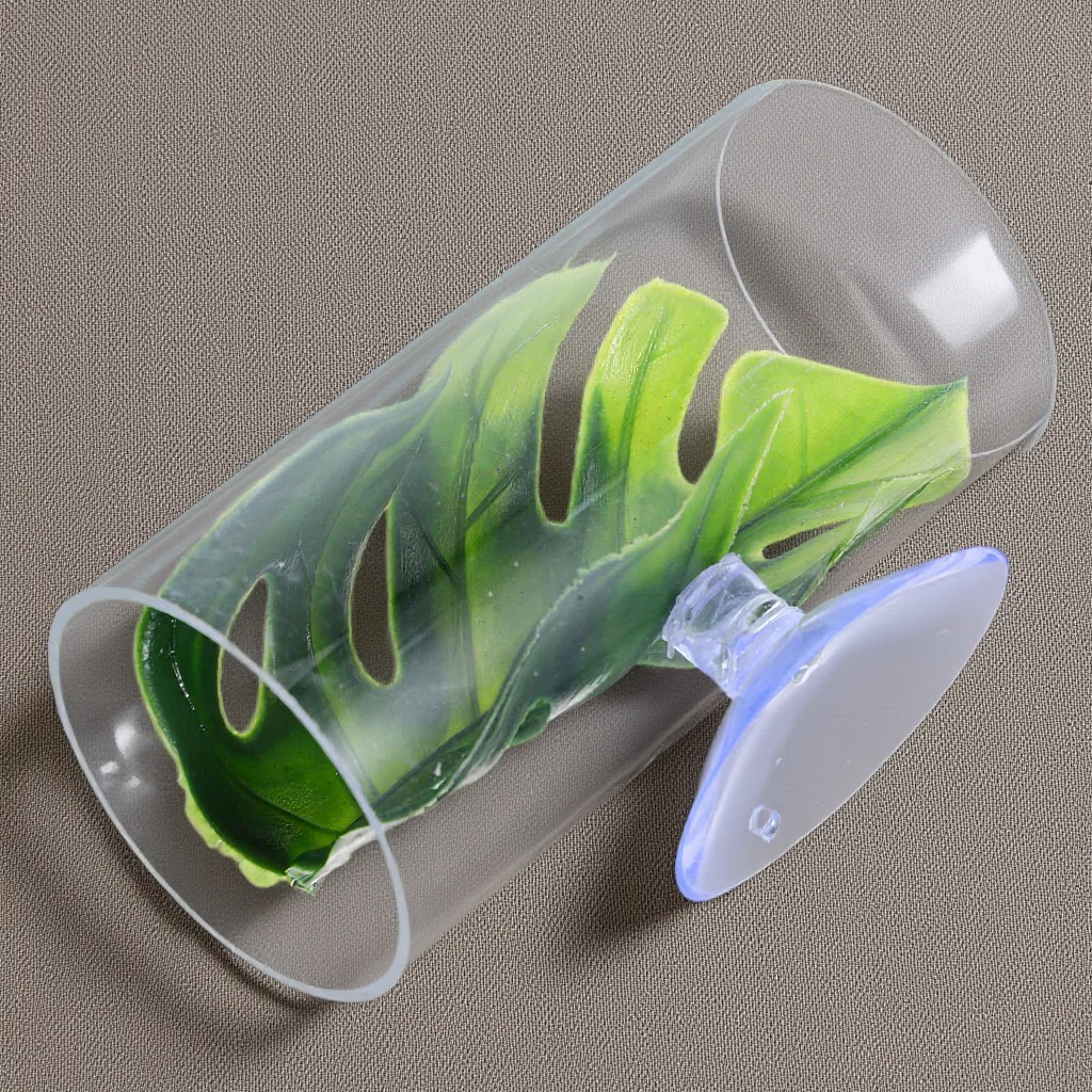 حوض السمك بيتا نفق السمك شفافة إخفاء الكهف التفريخ المأوى الروبيان مخبأ كبير خزان الديكور أنبوب الاسترخاء #1