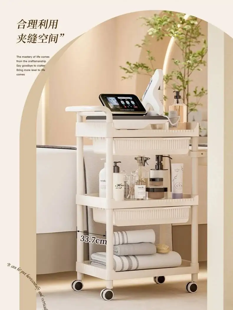 

Rolling Tool Cart Salon Trolley Hairdressing Beauty Cosmetic Salon Trolley Medical Lash Carrello Attrezzi Beauty Furniture KMST
