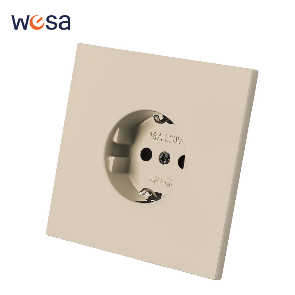 

Skin Sensation Flame Retardant Electrical Outlets Power Sockets AC 250V Classic With Ground Plugs Socket Paint Plastic Socket AC