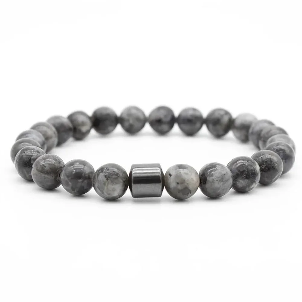 Herrenarmbänder verjüngt Ihren Geist mit einem magnetischen Tigerauge-Lava-Karte, schimmerndem Malachit-Stein-Armband für Männer und Frauen – Detail 6