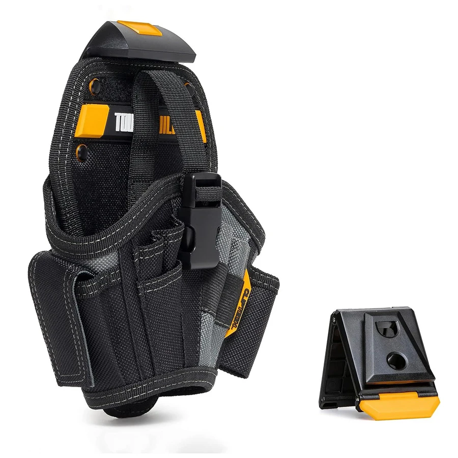 ToughBuilt TB-CT-20-L Drill Holster Impact Driver Holster with Bit Pouch Heavy Duty Impact Holster for Tool Belt 12 H x 8.5 W in