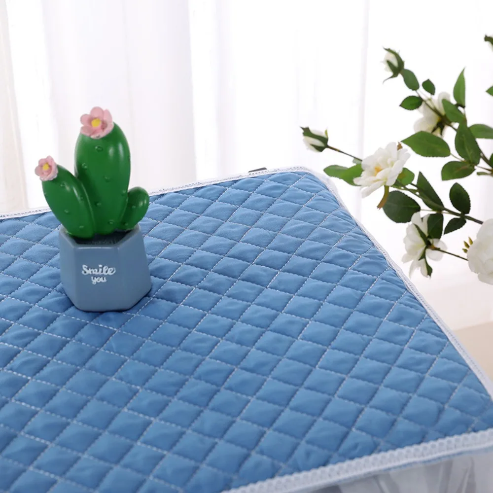 Household Rectangle Microwave Dust Cover Dust Proof Yarn Edge Oven Cover Insulated Pastoral Style Tablecloth Kitchen Appliances