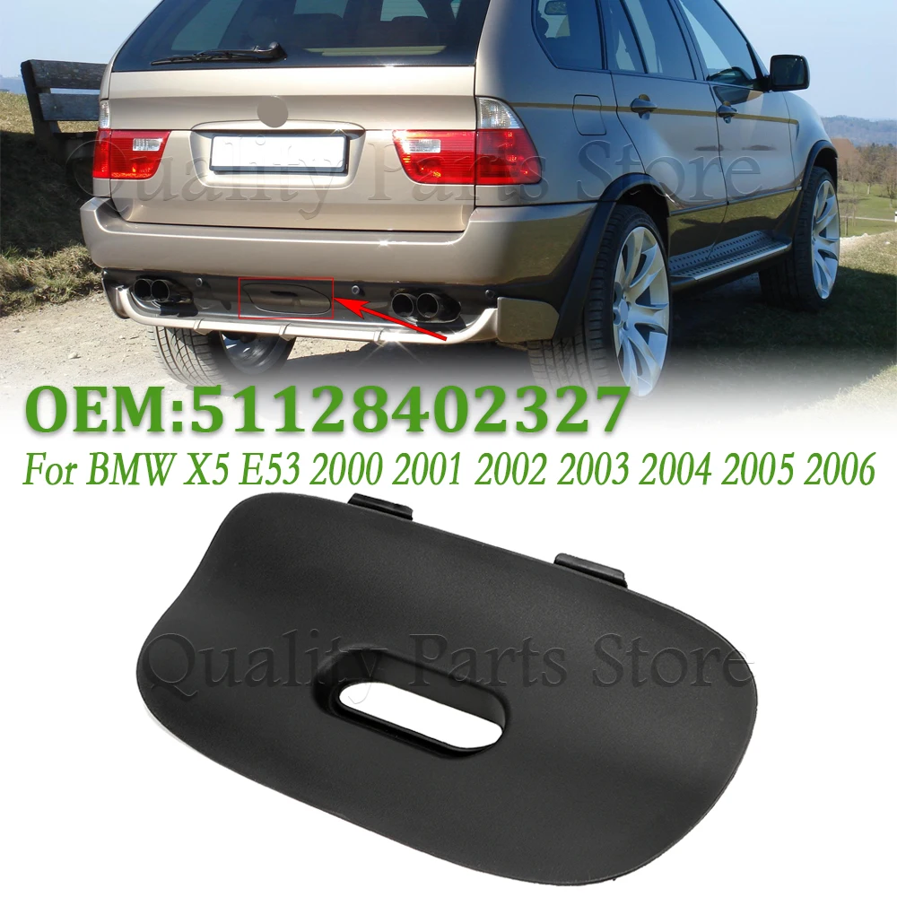 

Новая накладка на задний бампер для BMW X5 E53 2000-2006, заглушка буксировочного крюка, крепление для прицепа, 51128402327