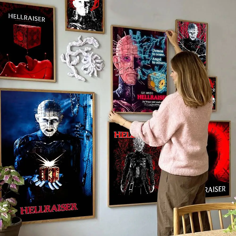 Classic H-Hellraiser Horror Movie Classic Vintage Posters Vintage Room Home Bar Cafe Decor Nordic Home Decor