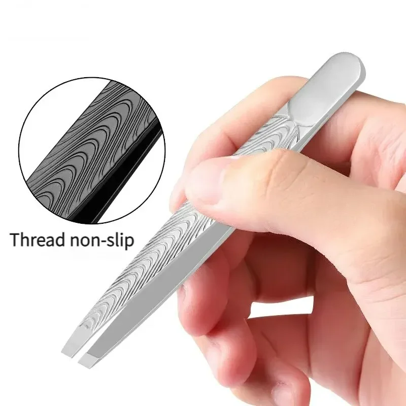 Women Professional Eyebrow Tweezer Trimmer Men Beard Eyelash Brow Stainless Hair Removal Clip Plucker For Face Lash Makeup Tools