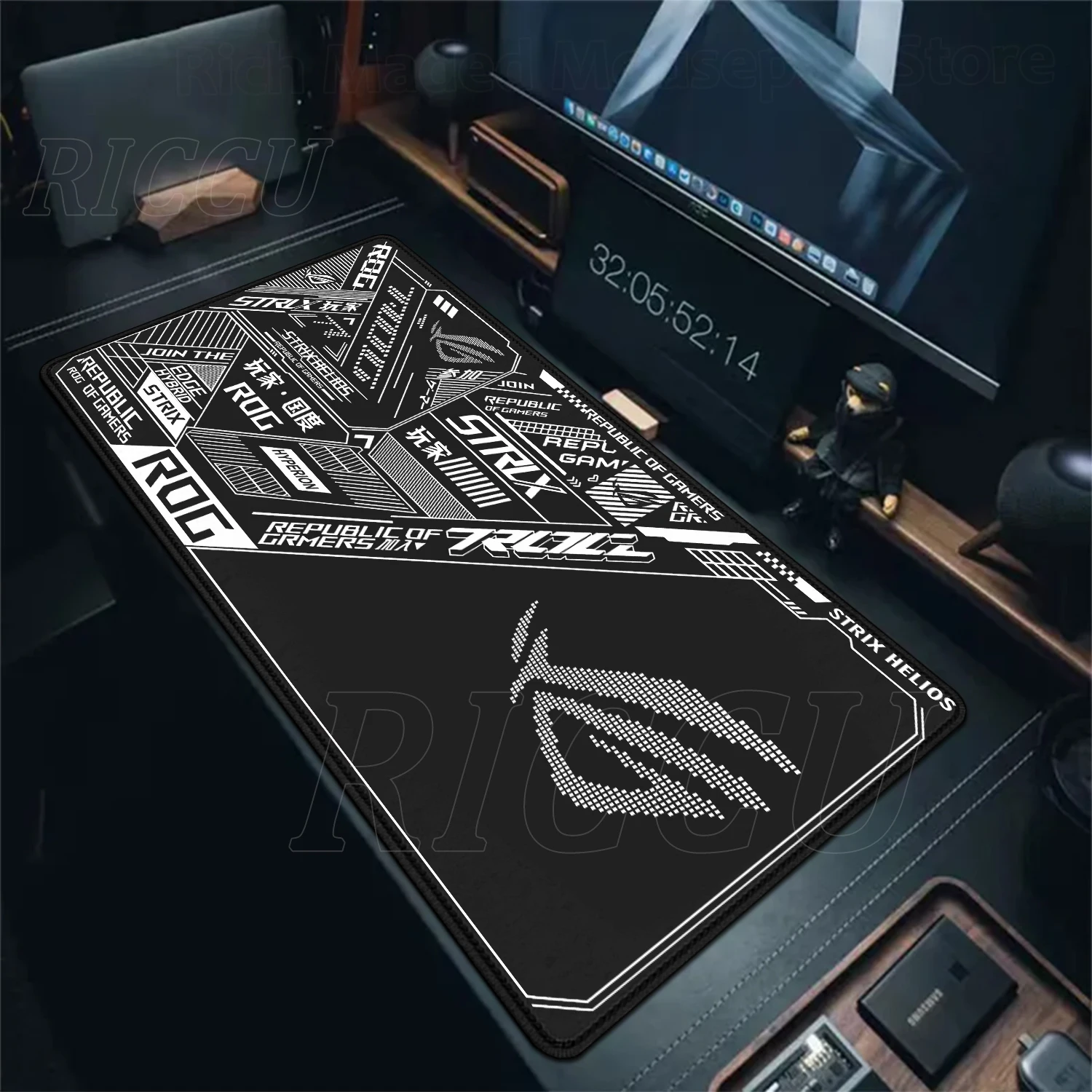 

ASUS Xxl Mouse Mat ROG Republic of Gamers Large Gaming Mouse Pad Non-Slip Rubber Carpet Computer Desk Mat Keyboard Pad Playpad