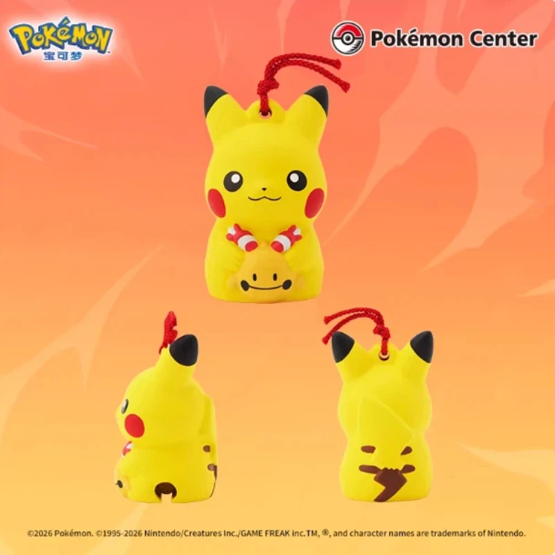 

New PokéMon Center Ponyta Pikachu Ceramic Bell Wind Chime Handmade Figure Home Ornament For PokéMon Collectors Horse Gift