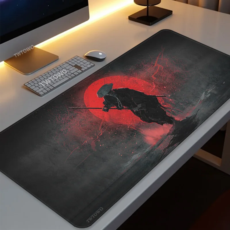Mouse Pad Japanese Samurai Gamer XL Large Home HD Mousepad XXL MousePads Non-Slip Natural Rubber Carpet PC Table Mat Mouse Mats