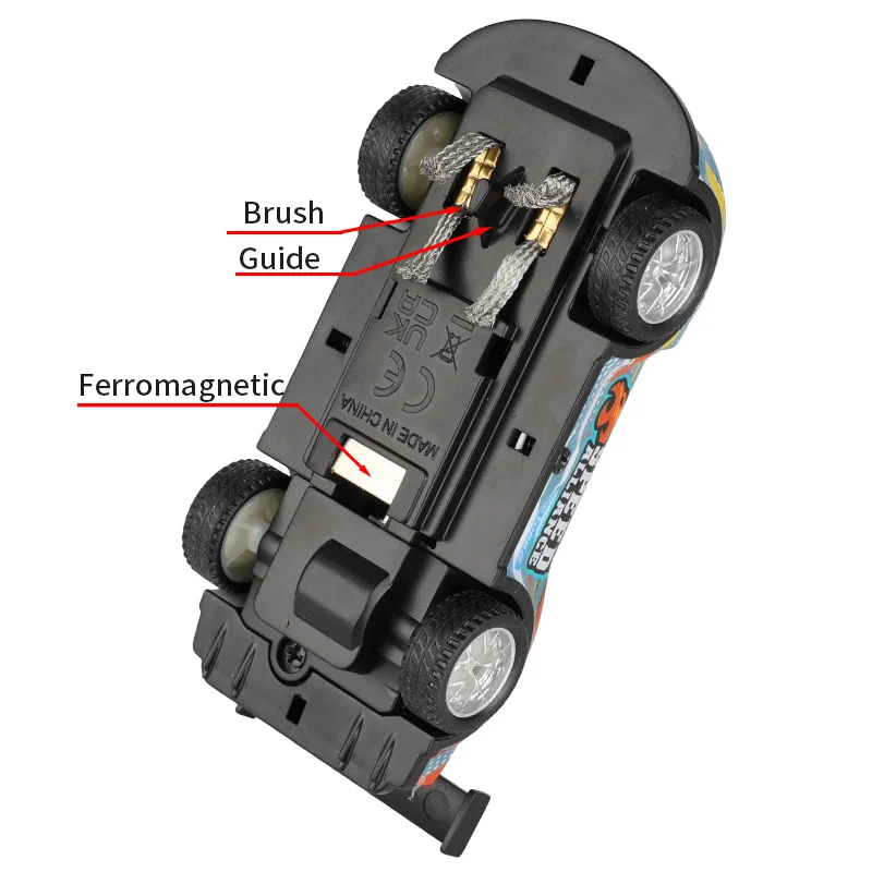 Coche con ranura analógica, escala 1 43 1/43, conjunto con circuito eléctrico ligero, pista de carreras de evolución, accesorios para coches de juguete
