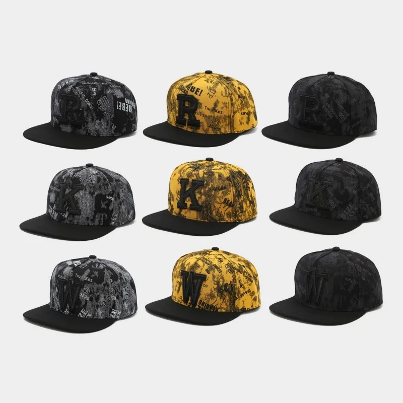 European American Trendy Brand 3D Letter Embroidery Fashion Street Hip-Hop Hat Flat-Brim Baseball Cap Trendy Street Dance Hat