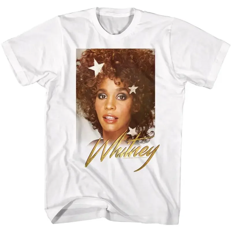 Whitney Houston A True Star White Tall T Shirt